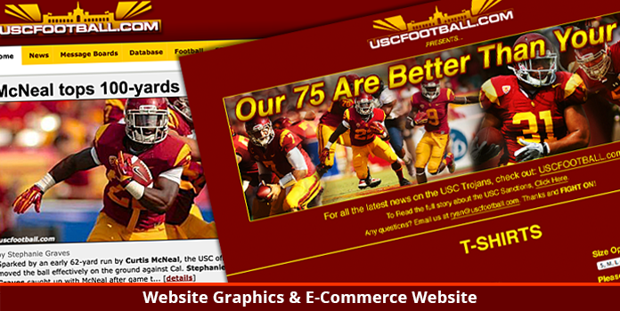 USC Football - Website Design & Graphics - Los Angeles, CA