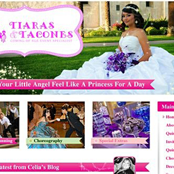 Tiaras and Tacones - Quincienera Website Design & Development